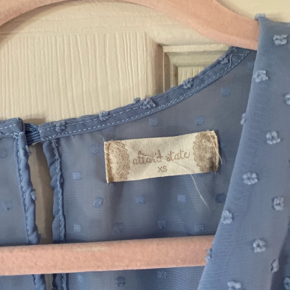 Altar’s State Romper. Small. Cornflower Blue. Rushing outfit